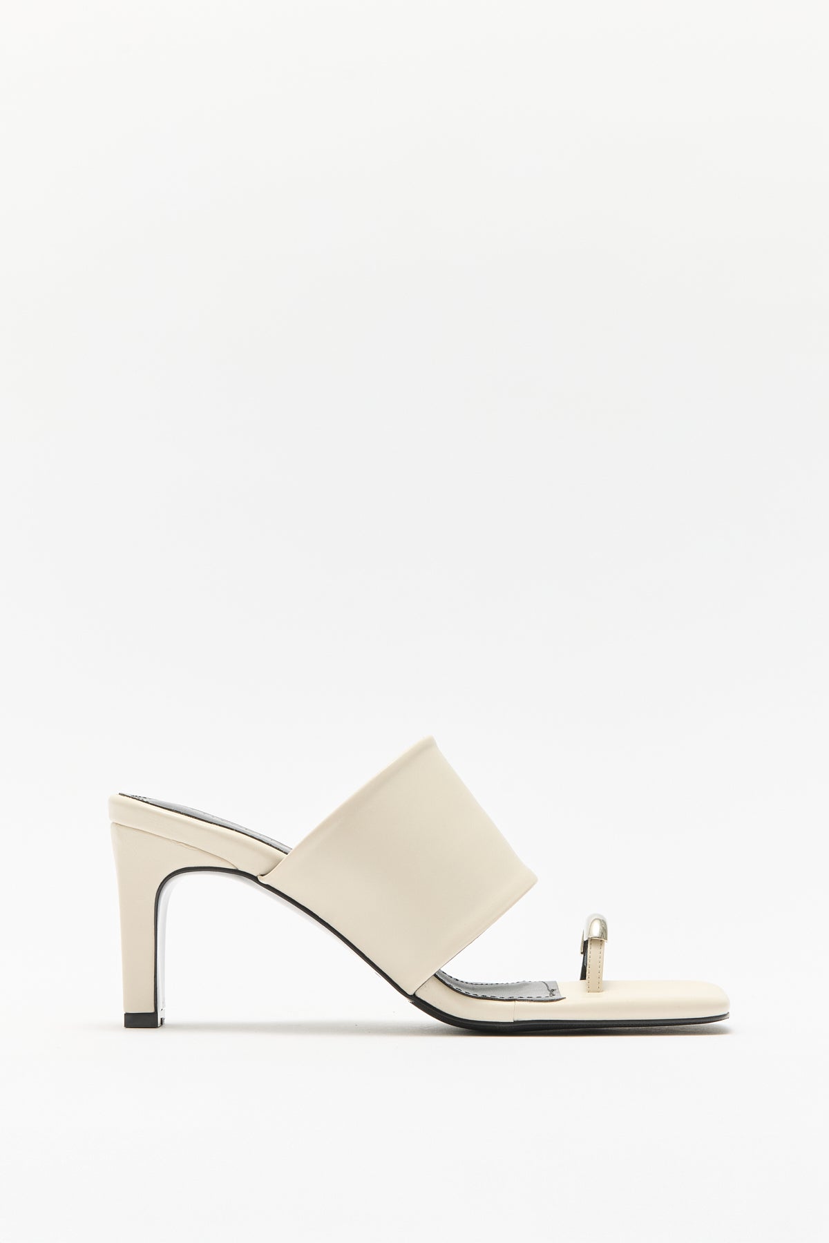 Metal Detail Toe-Post Bone Women’s Heeled Slipper | FOOTWEAR | Heels | Slipper | Lebbse Metal Detail Toe-Post Bone Women’s Heeled Slipper | FOOTWEAR | Heels | Slipper | Lebbse