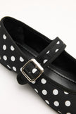 Ankle Strap Polka Dot Black Women’s Flats