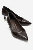 LAWTON Brown Pointed-Toe Stiletto Heels