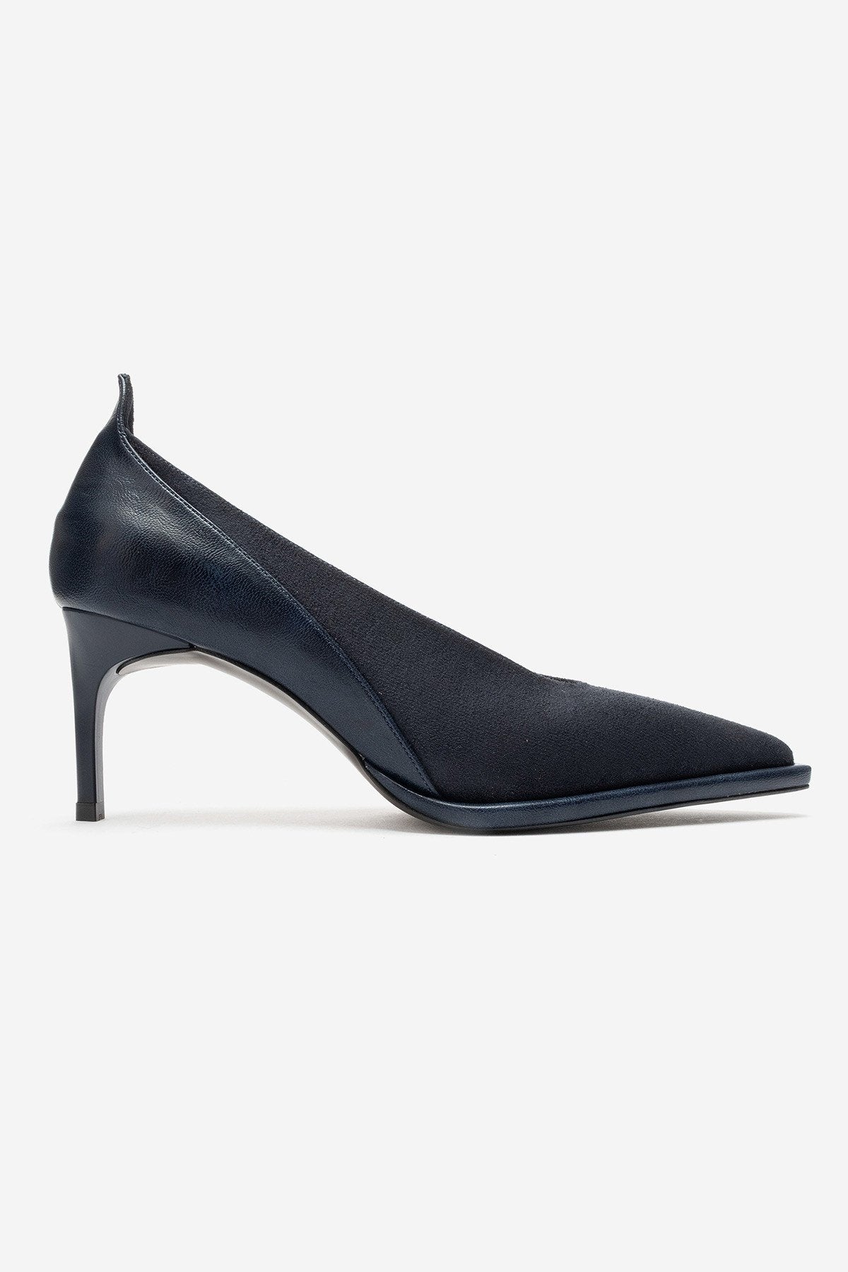 Meadow – Navy Suede-Look Stiletto Heels