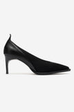 Meadow – Black Suede-Look Stiletto Heels