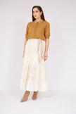 Lace Detailed Skirt Cream - Lebbse