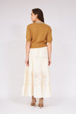 Lace Detailed Skirt Cream - Lebbse