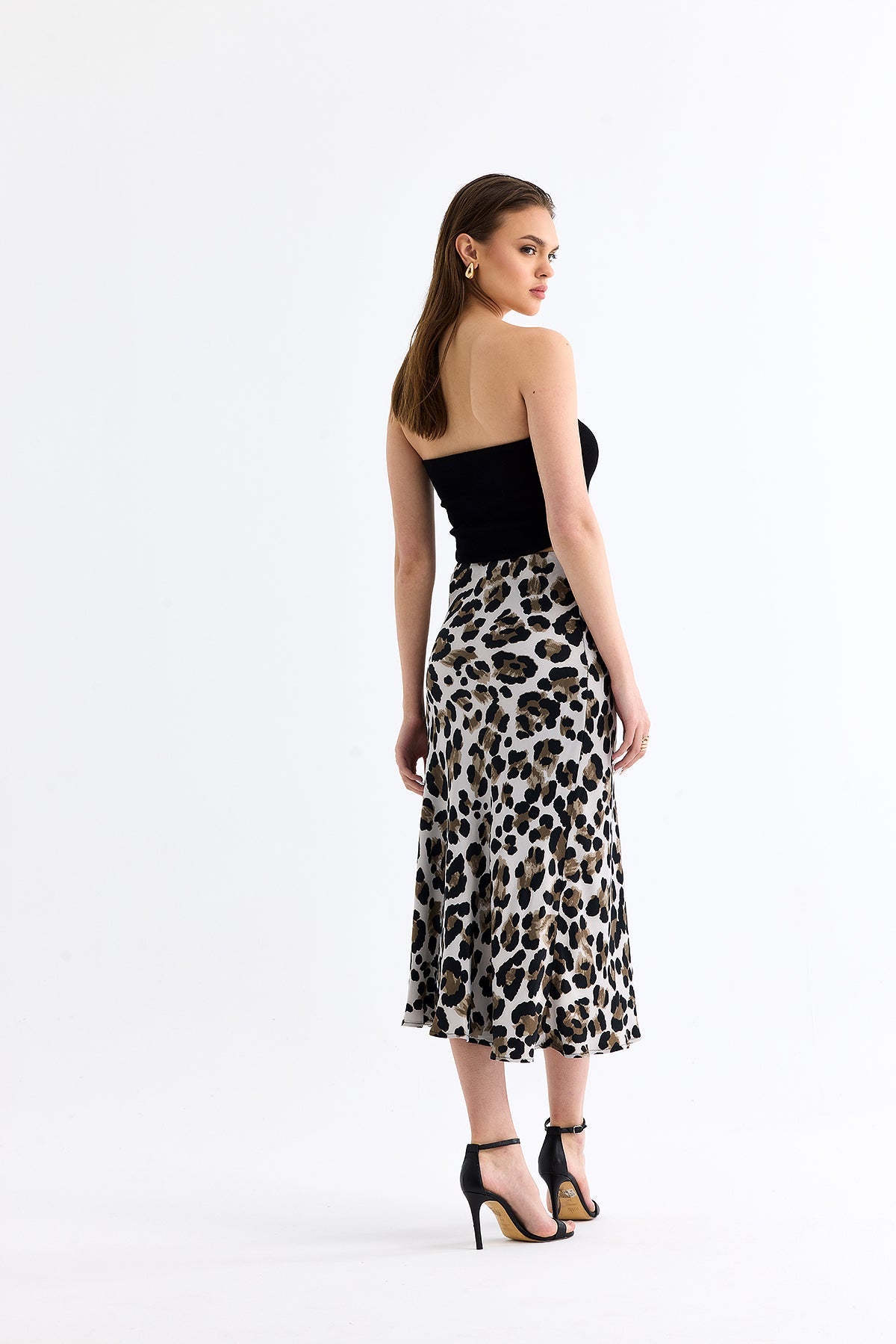 Leopard Patterned Skirt Gray | CLOTHES | Skirt | Lebbse Leopard Patterned Skirt Gray | CLOTHES | Skirt | Lebbse