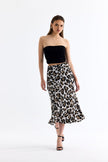 Leopard Patterned Skirt Gray - Lebbse