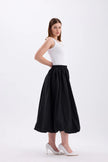 Long Balloon Skirt Black - Lebbse