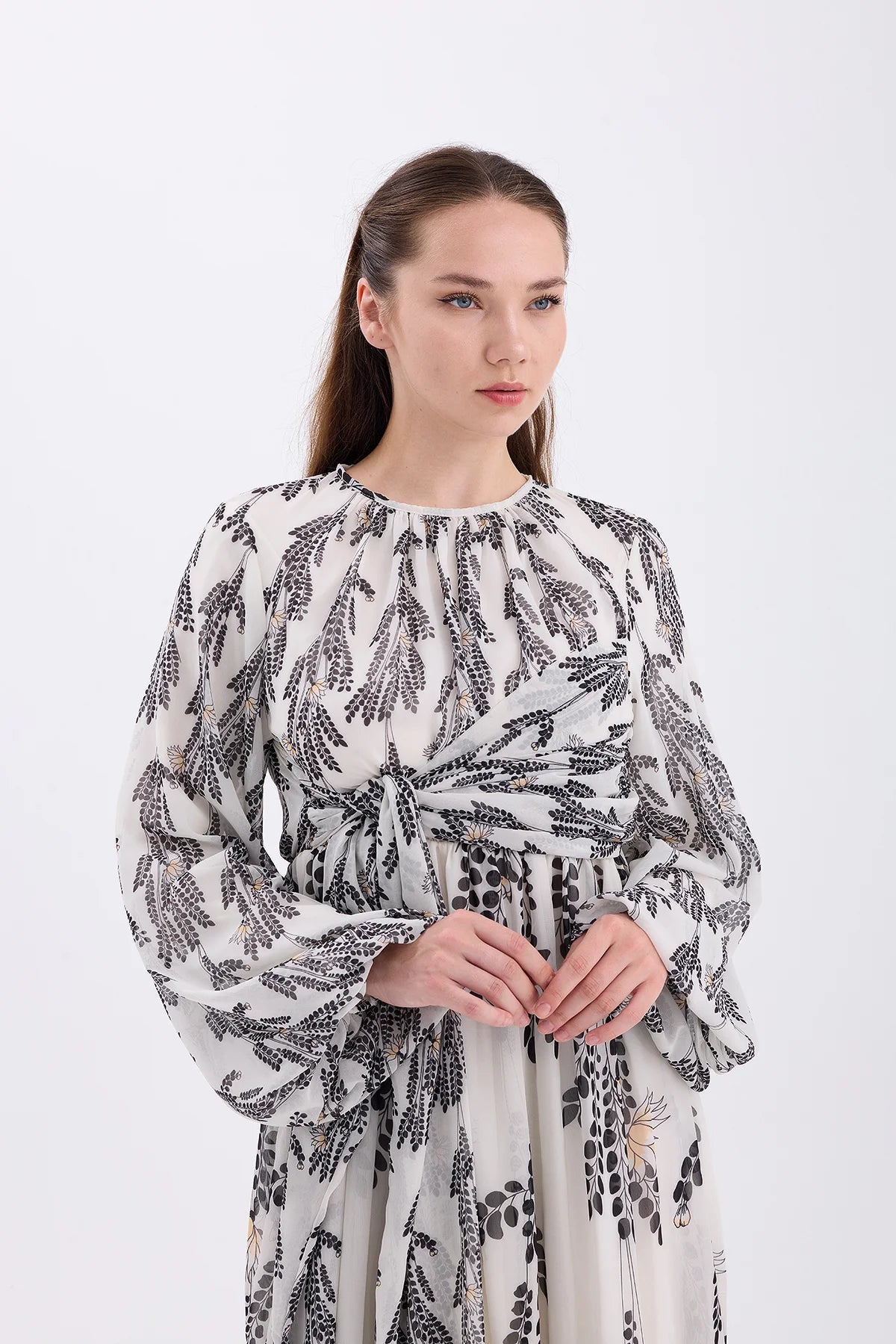 Long Chiffon Dress – Black - Lebbse