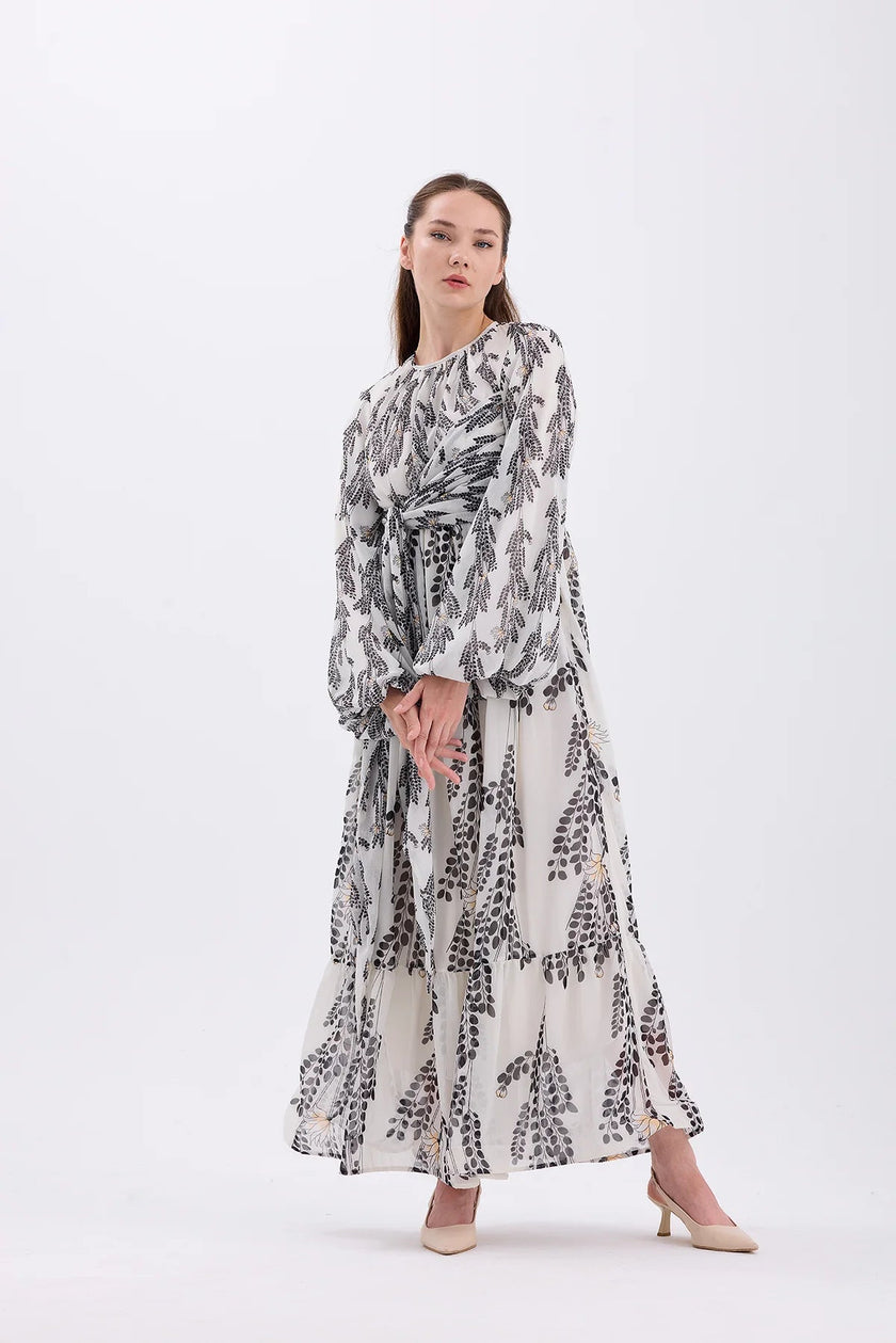 Long Chiffon Dress – Black - Lebbse