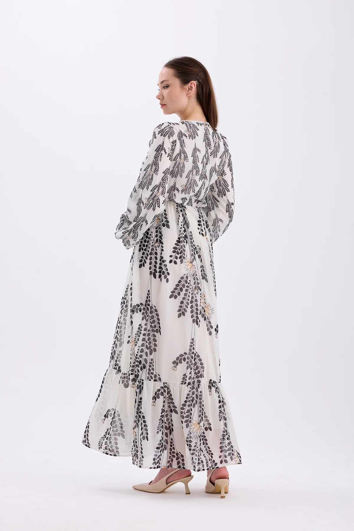 Long Chiffon Dress – Black - Lebbse