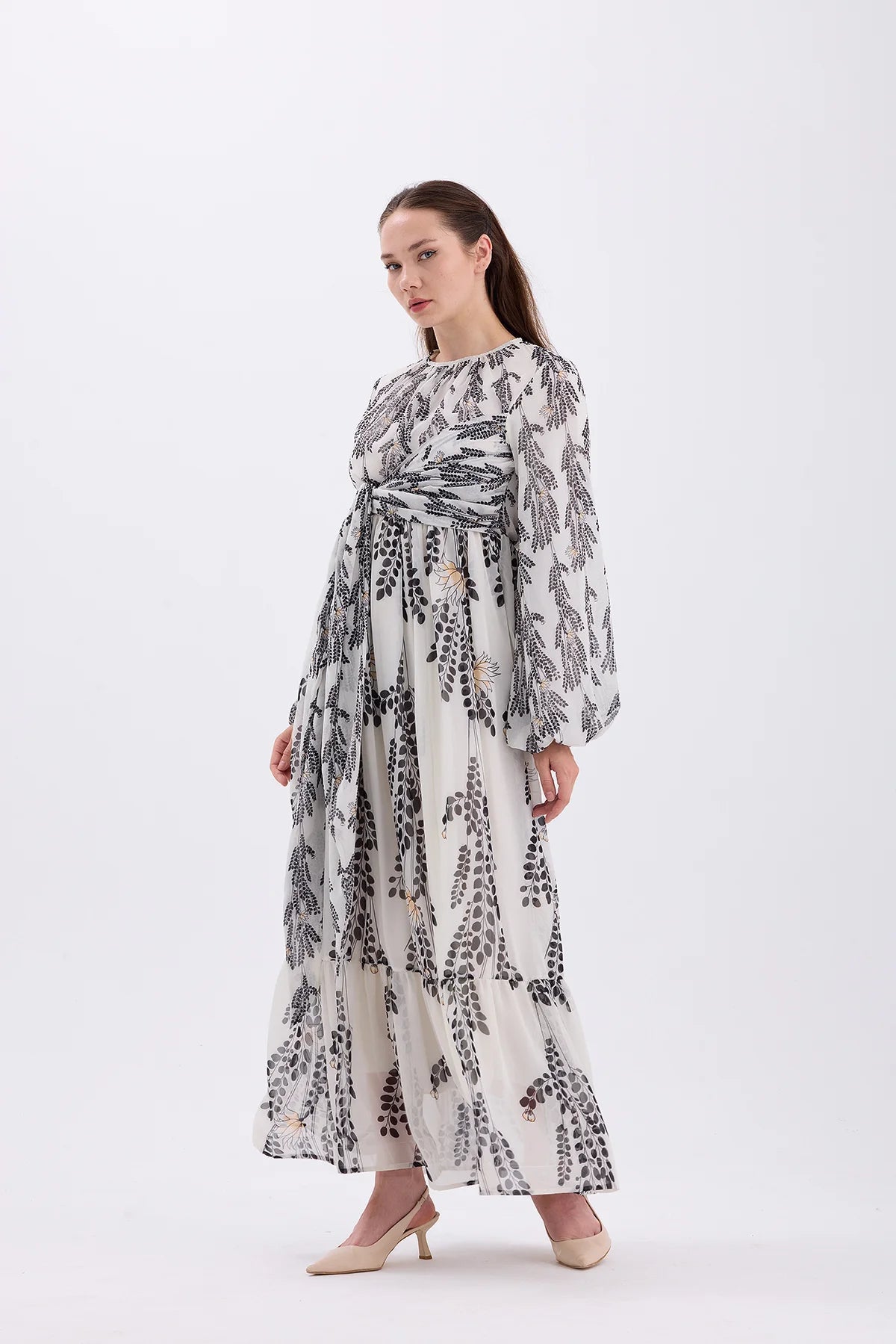 Long Chiffon Dress – Black - Lebbse