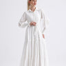 فستان ابيض ناعم طويل موديل - Long Dress White