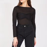Long Sleeve Blouse Black - Lebbse