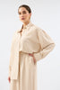 Loose Cut Trousers Shirt Set - BEIGE - Lebbse