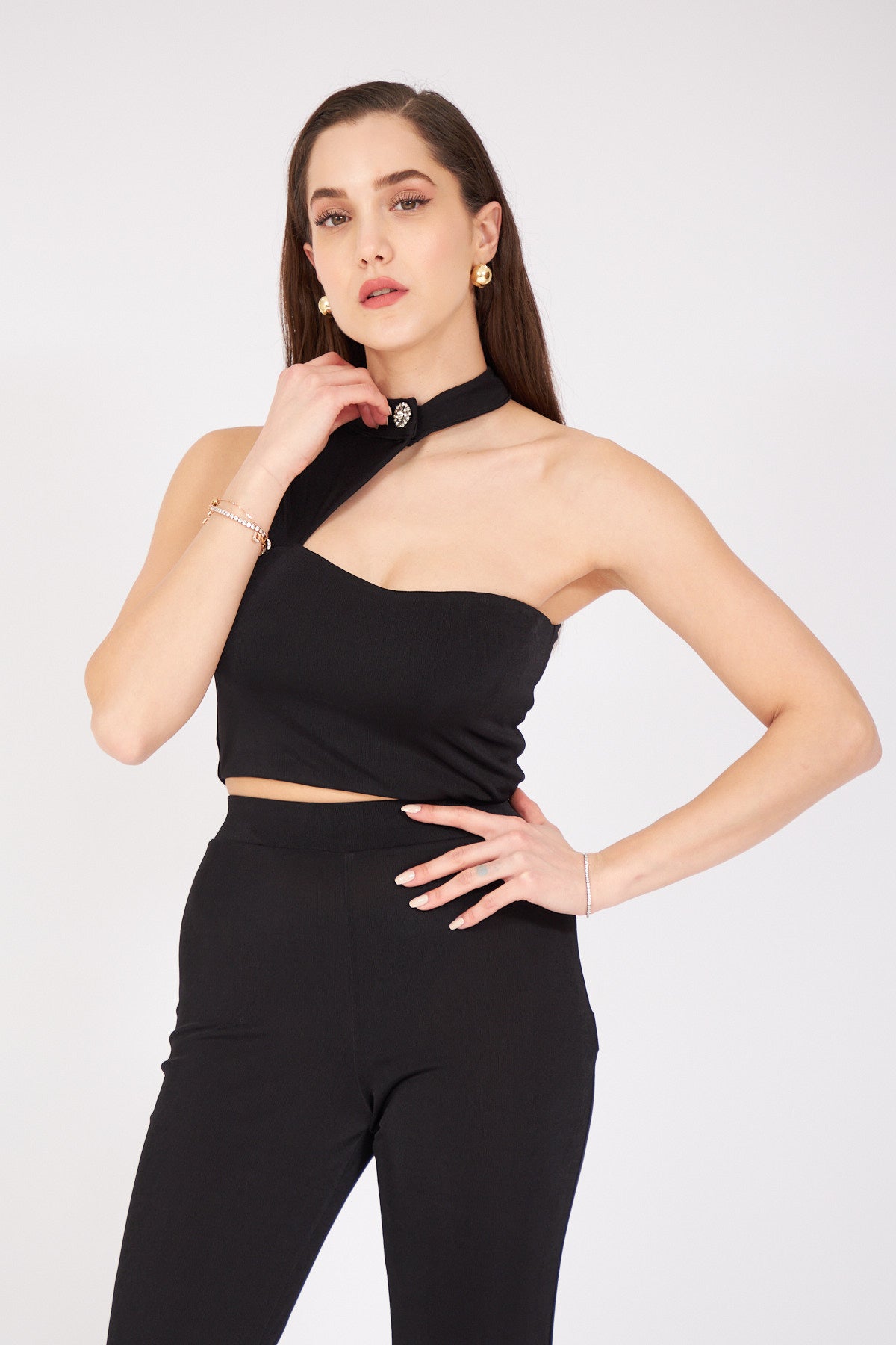 Low-Shoulder Suit Black | CLOTHES | Set | Lebbse Low-Shoulder Suit Black | CLOTHES | Set | Lebbse