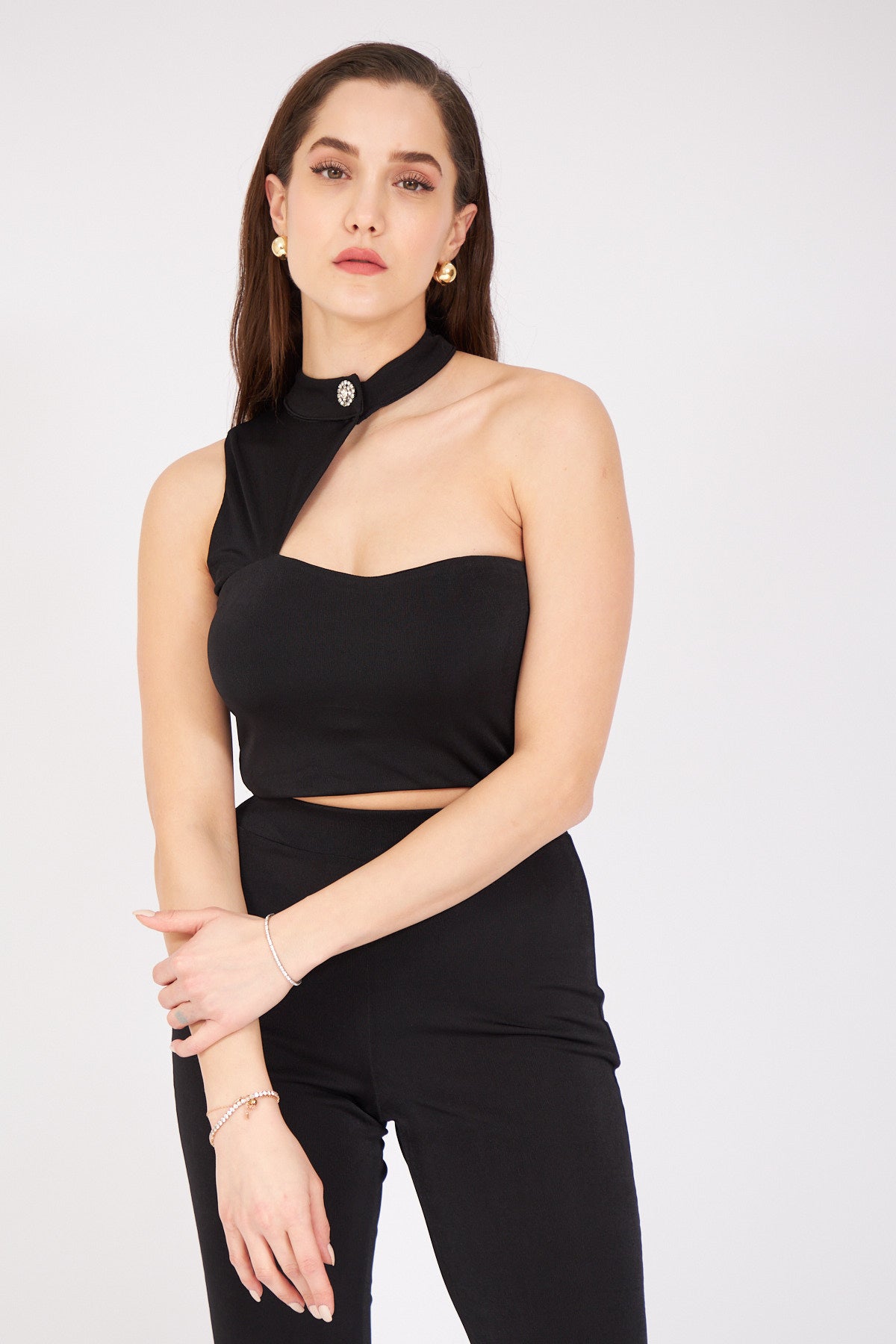 Low-Shoulder Suit Black | CLOTHES | Set | Lebbse Low-Shoulder Suit Black | CLOTHES | Set | Lebbse