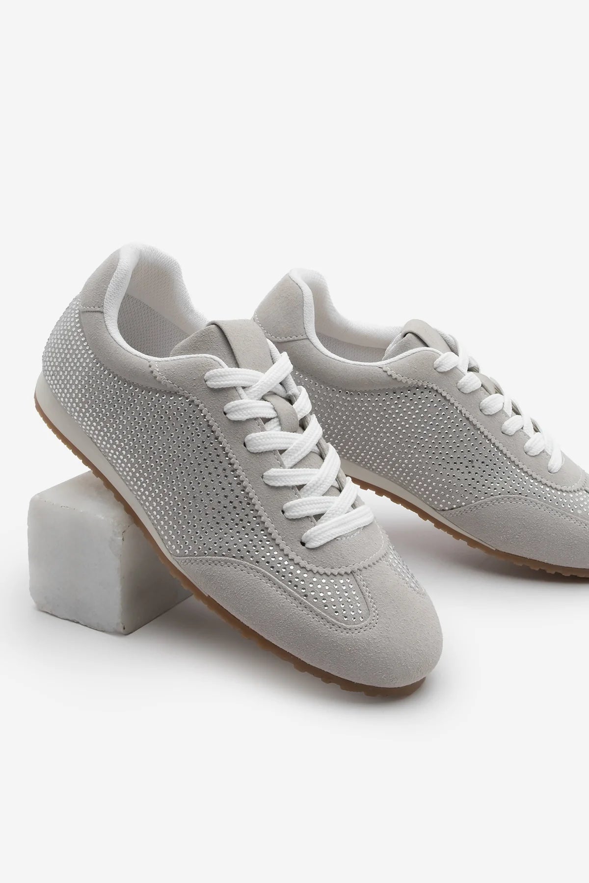 Women's Sneaker Stoned Sports Shoes Dorni - Gray Suede