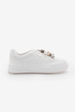 TIVALI White Beaded Buckle Detail Women’s Sneakers