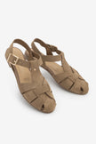 YENZAR Earth Suede Genuine Leather Closed-Toe Women’s Sandals
