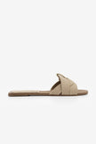 Siyso Beige Suede Women’s Strappy Casual Slippers