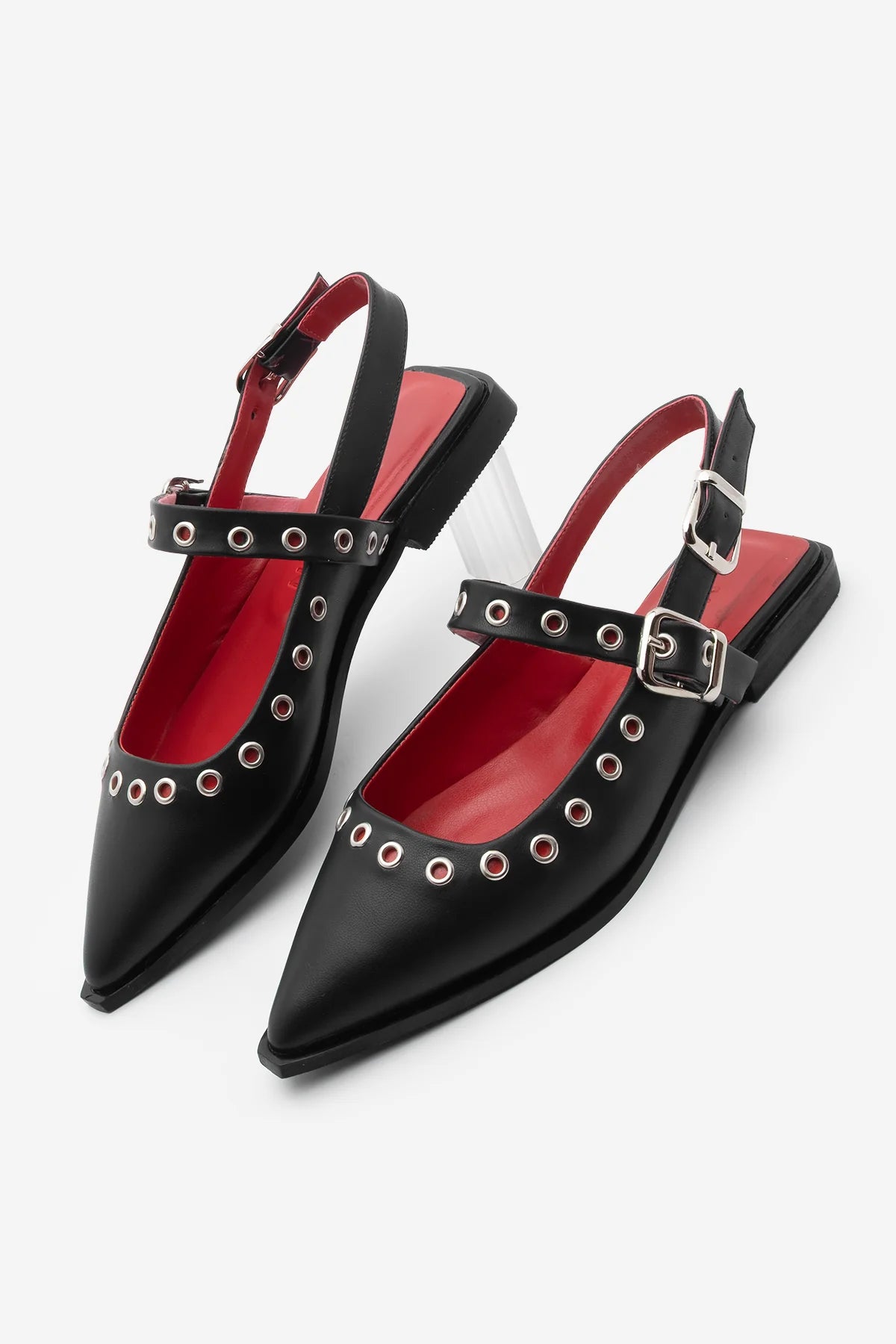 Women's Pointed Toe Trocki Daily Ballerinas Parzin - Black
