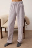 Gray Galaxy Pattern Winter Fleece Knit Pajama Set