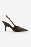 FESRO Coffee Pointed Toe Slingback Women’s Stiletto Heels