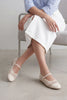 OLISA Offwhite Hand-Knitted Mary Jane Strap Women’s Ballet Flats