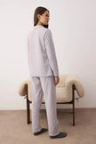 Gray Galaxy Pattern Winter Fleece Knit Pajama Set