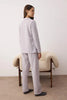 Gray Galaxy Pattern Winter Fleece Knit Pajama Set
