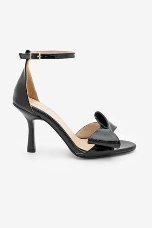 Women's Bow Heeled Sandals Orlis - Black Patent Leather
