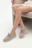 Mistor Beige Suede Women’s Genuine Leather Loafer Casual Shoes
