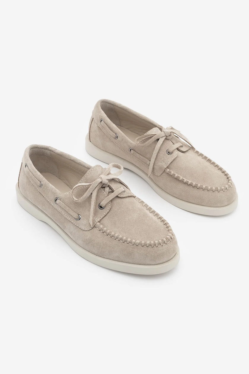 Mistor Beige Suede Women’s Genuine Leather Loafer Casual Shoes