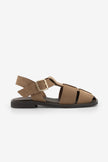 RONIMA Camel Suede Genuine Leather Strappy Women’s Sandals