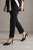 ARFES Black Woven Elastic Pointed Toe Women’s Stiletto Heels