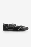 Dorevu Black Multi-Panel Cross-Strap Casual Women's Sneakers