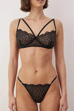 Black Tulle Unlined Lingerie Set