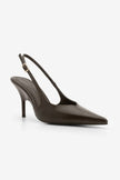 FESRO Coffee Pointed Toe Slingback Women’s Stiletto Heels