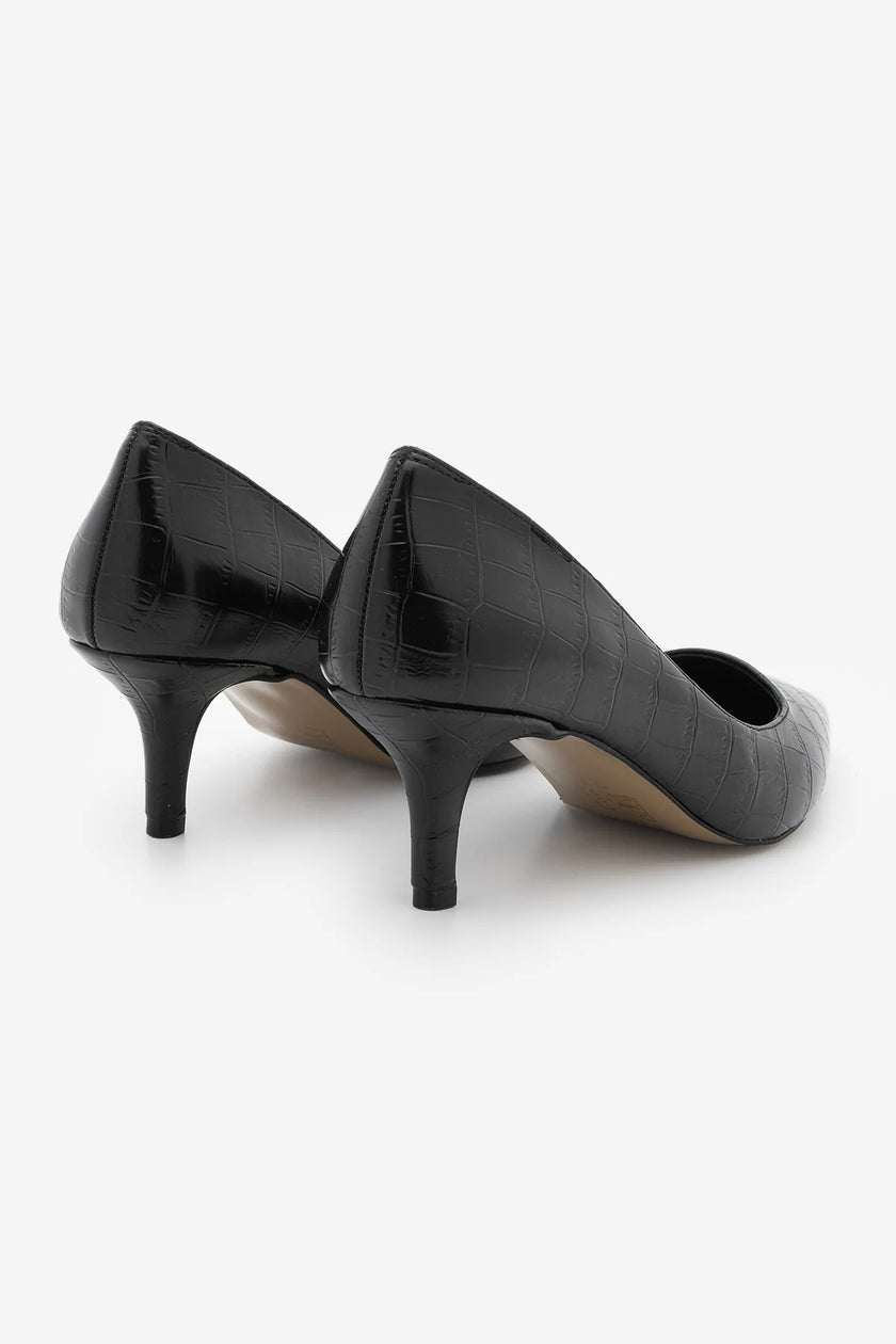 Women's Stiletto Heel Shoes Olfin - Black Croco