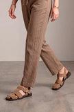 RONIMA Camel Suede Genuine Leather Strappy Women’s Sandals