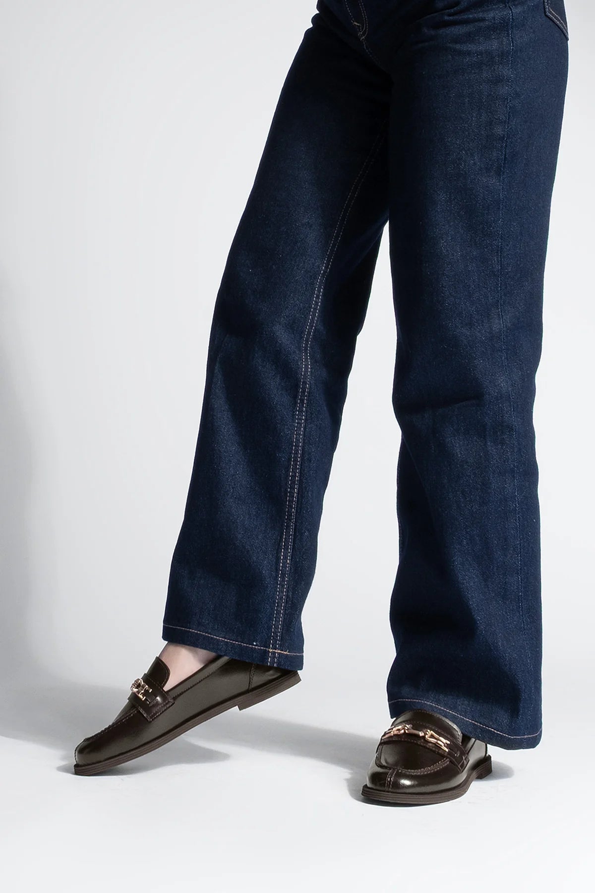 Zamira Women's Buckled Loafer Casual Shoes - Brown