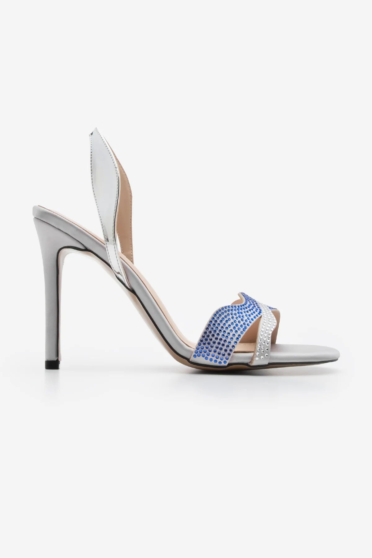 Women's Stoned Heel Sandals Soves - Silver