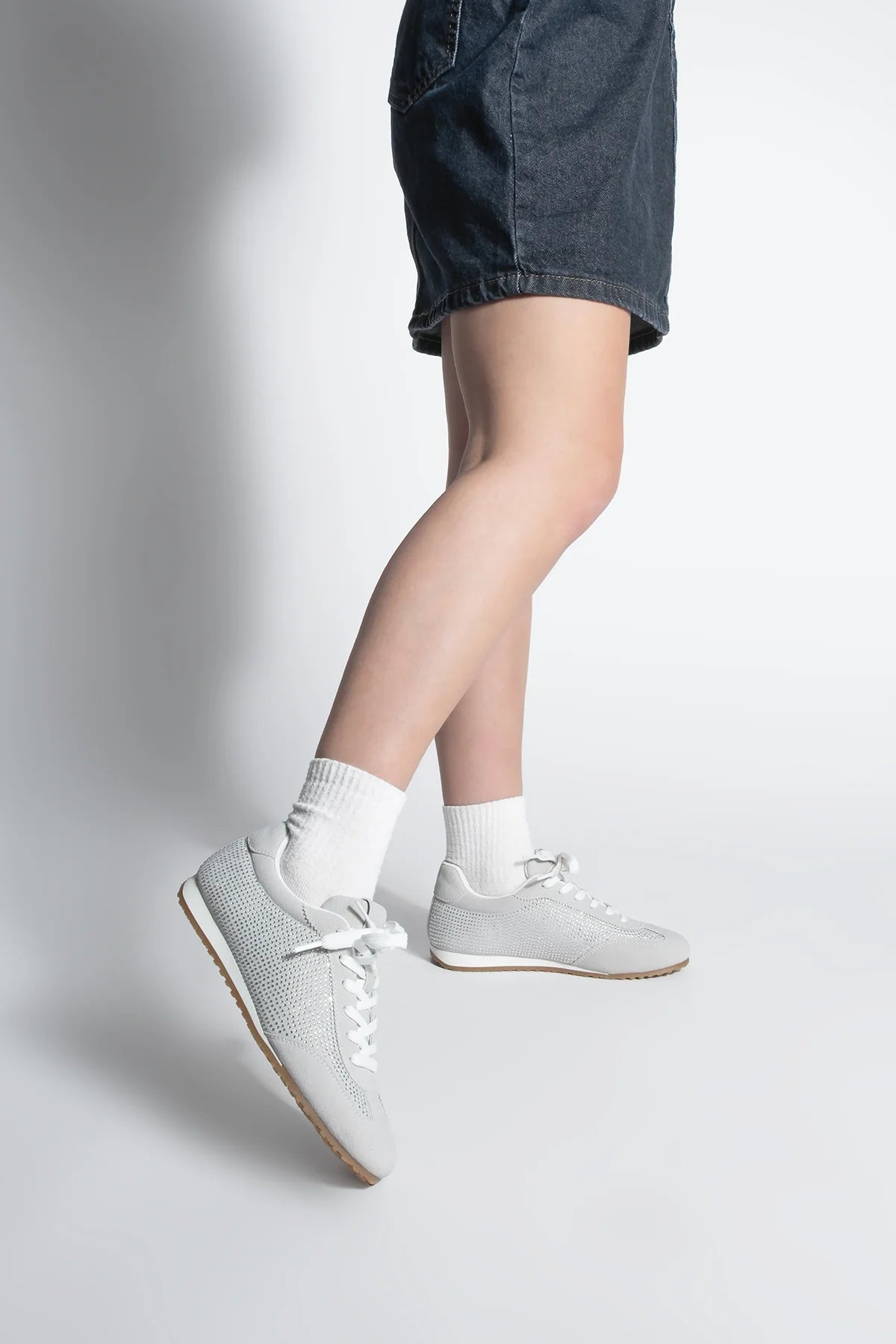 Women's Sneaker Stoned Sports Shoes Dorni - Gray Suede