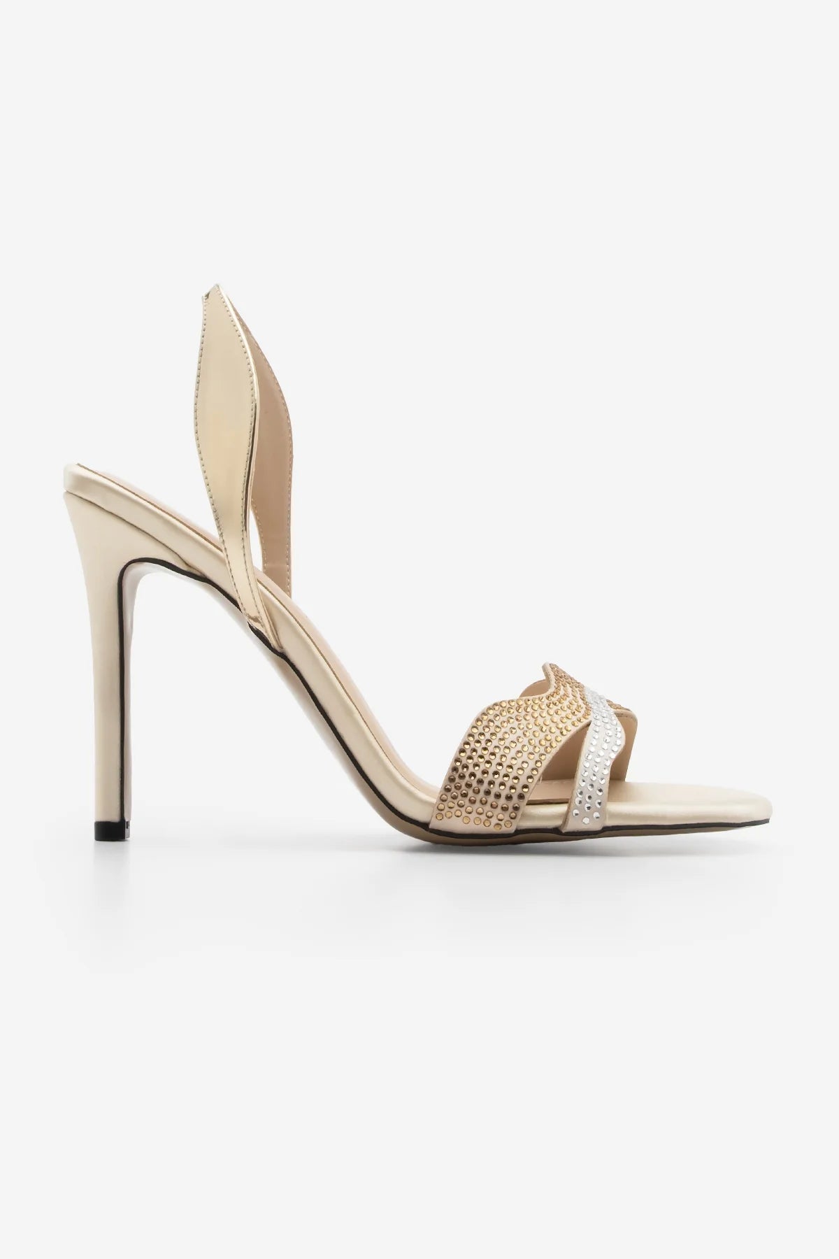 Women's Stoned Heel Sandals Soves - Gold