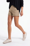 Varemi – Beige Suede Women’s Lace-Up Sneakers