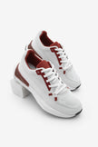 Women's Sneaker Knitted Tricot Running and Walking Sports Shoes Sinta - CLARET RED