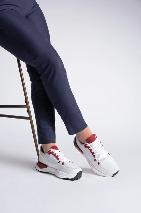 Women's Sneaker Knitted Tricot Running and Walking Sports Shoes Sinta - CLARET RED
