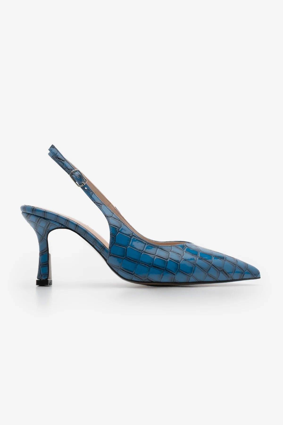 Women's Stiletto Pointed Toe Heel Shoes Andis - Blue Croco