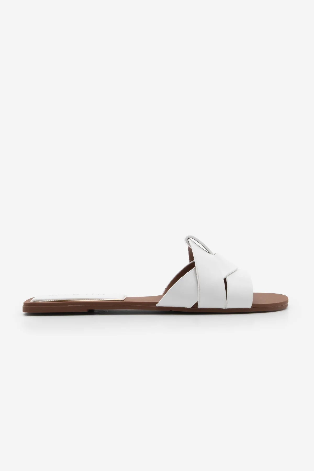 Women's Banded Casual Slippers Siyso - White