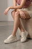 Kotnel Beige Suede Women’s Thick Sole Sports Sneakers