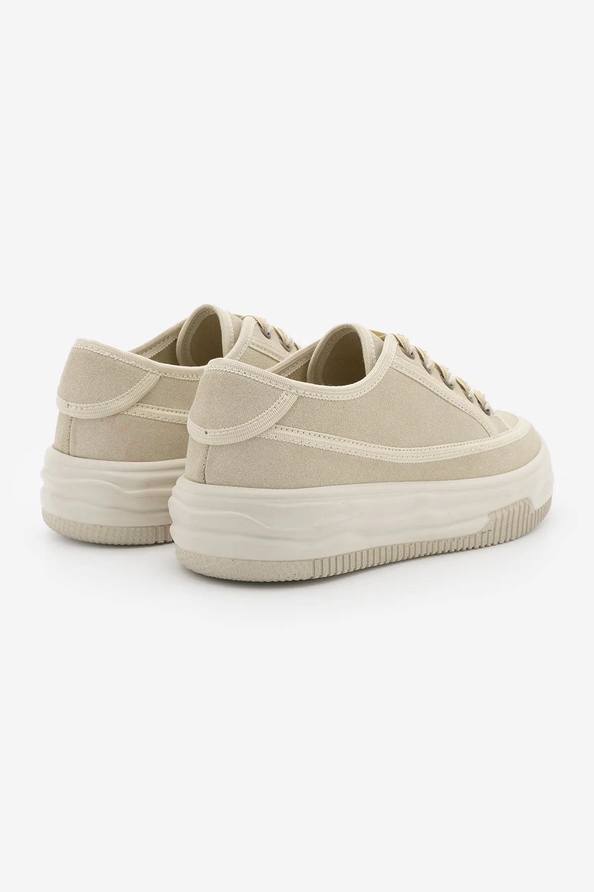 Kotnel Beige Suede Women’s Thick Sole Sports Sneakers